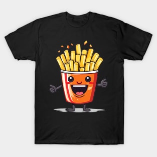 kawaii french fries T-Shirt cute potatofood T-Shirt